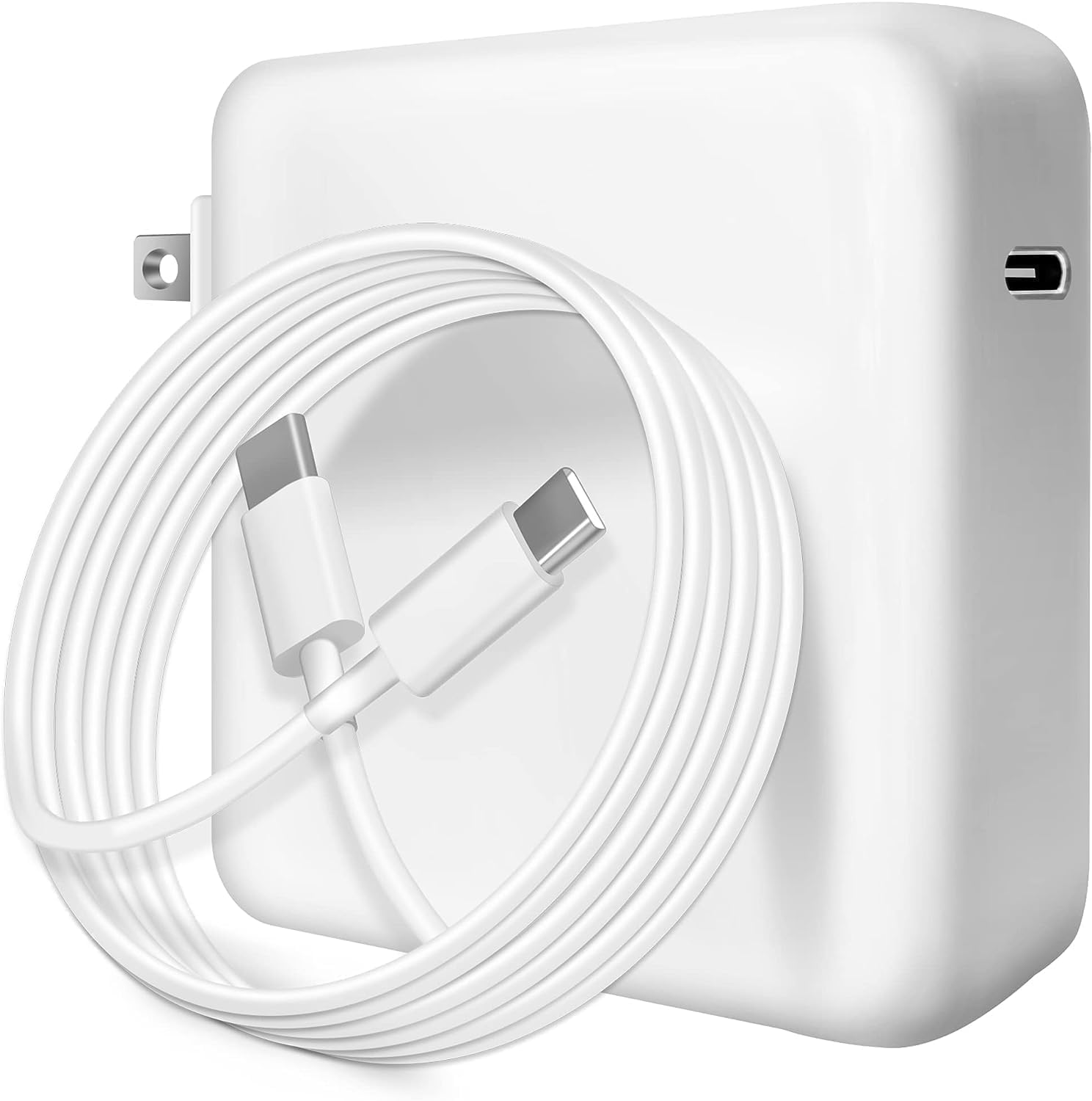 118W USB-C Power Adapter for MacBook Pro/Air (2020-2025) - Fast Charging with 7.2ft Cable - Compatible with 13/14/15/16 Inch M1/M2/M3/M4 MacBooks - Perfect for Home, Office & Travel Use