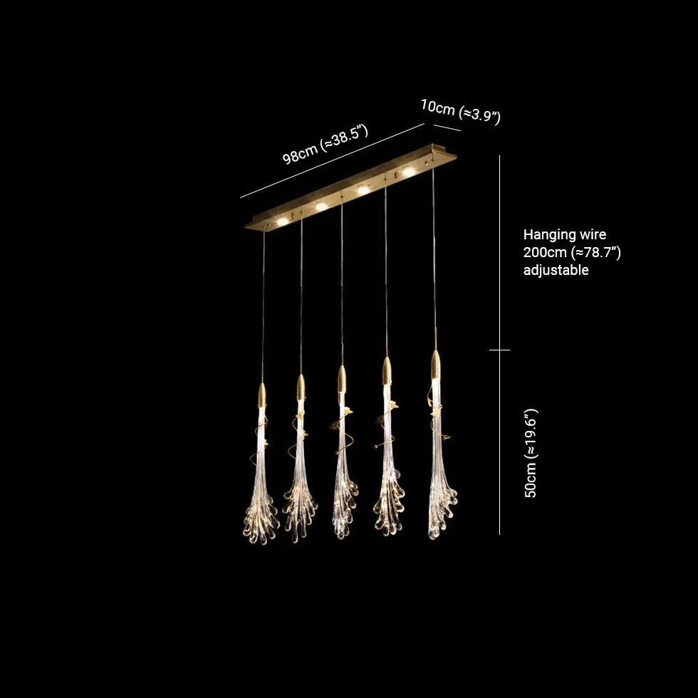 Waterproof LED Pendant Light for Bathroom - Modern Dimmable Hanging Light Fixture with Splash Proof Design, Perfect for Shower, Vanity, and Spa Areas