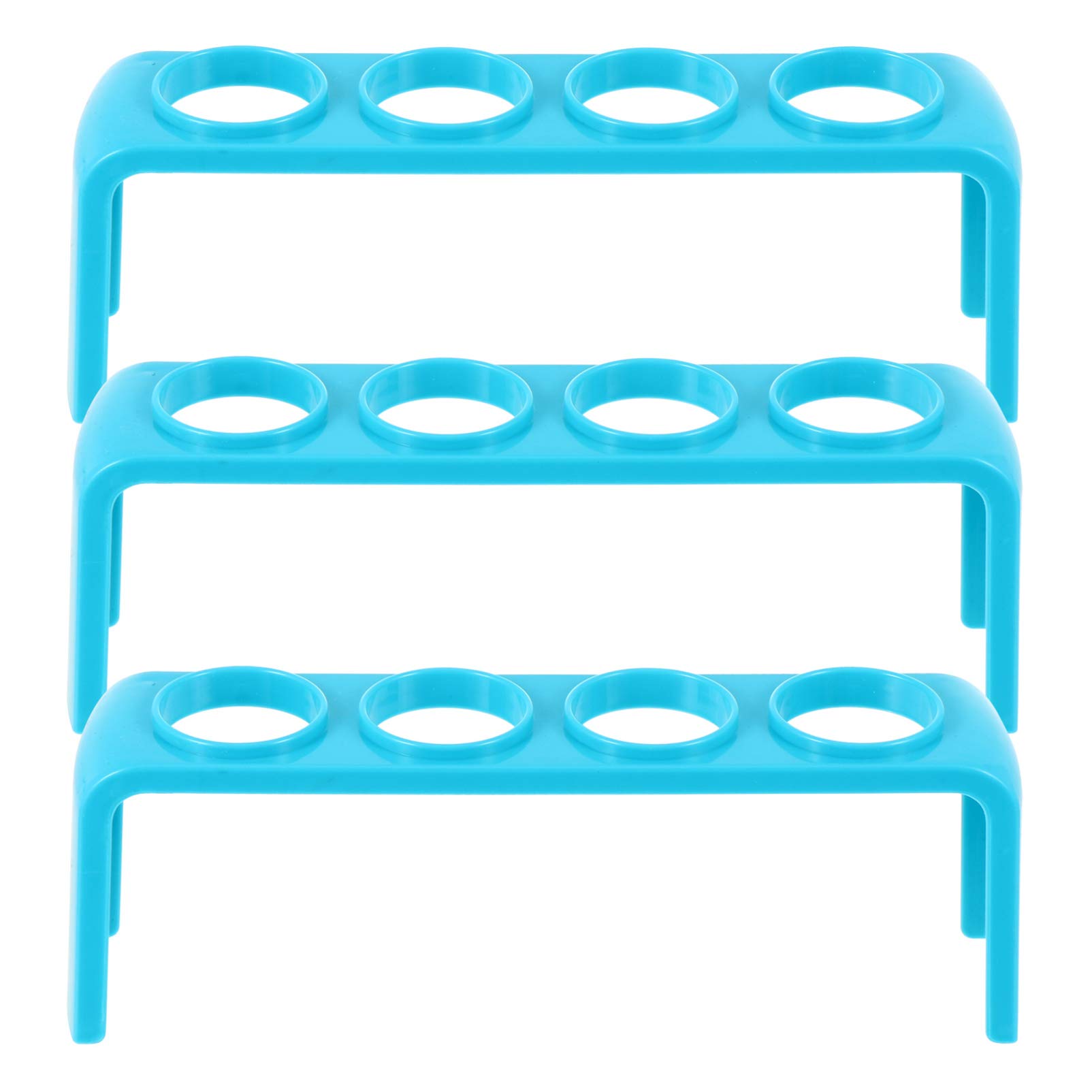 3pcs Plastic Test Tube Rack Holder - Durable Lab Tube Organizer for 10-30mm Tubes, Perfect for Science Experiments, Chemistry Labs & DIY Projects | Compact Storage Solution for Test Tubes, Vials & Small Bottles