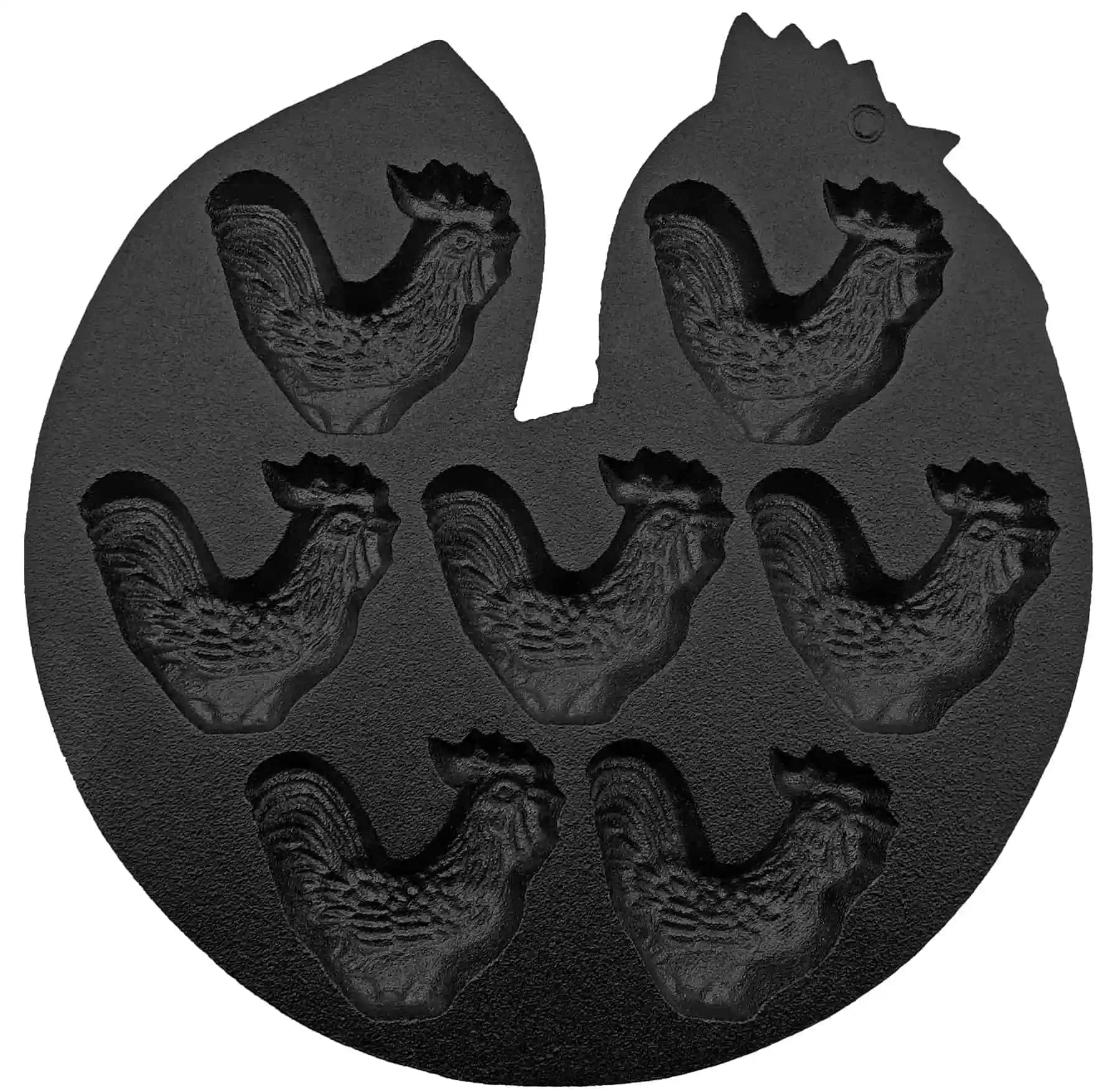Old Mountain (10212) Rooster Baking Pan - Nonstick Cast Iron Rooster Cake Mold for Baking, Cooking & Decor - Perfect for Birthday Cakes, Thanksgiving Desserts & Farmhouse Kitchen Decor