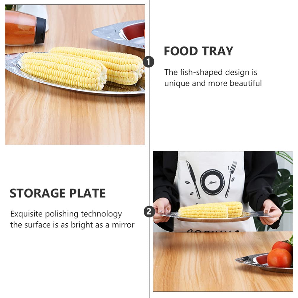 Stainless Steel Fish Plate - Kitchen & Party Serving Tray for Steamed Fish