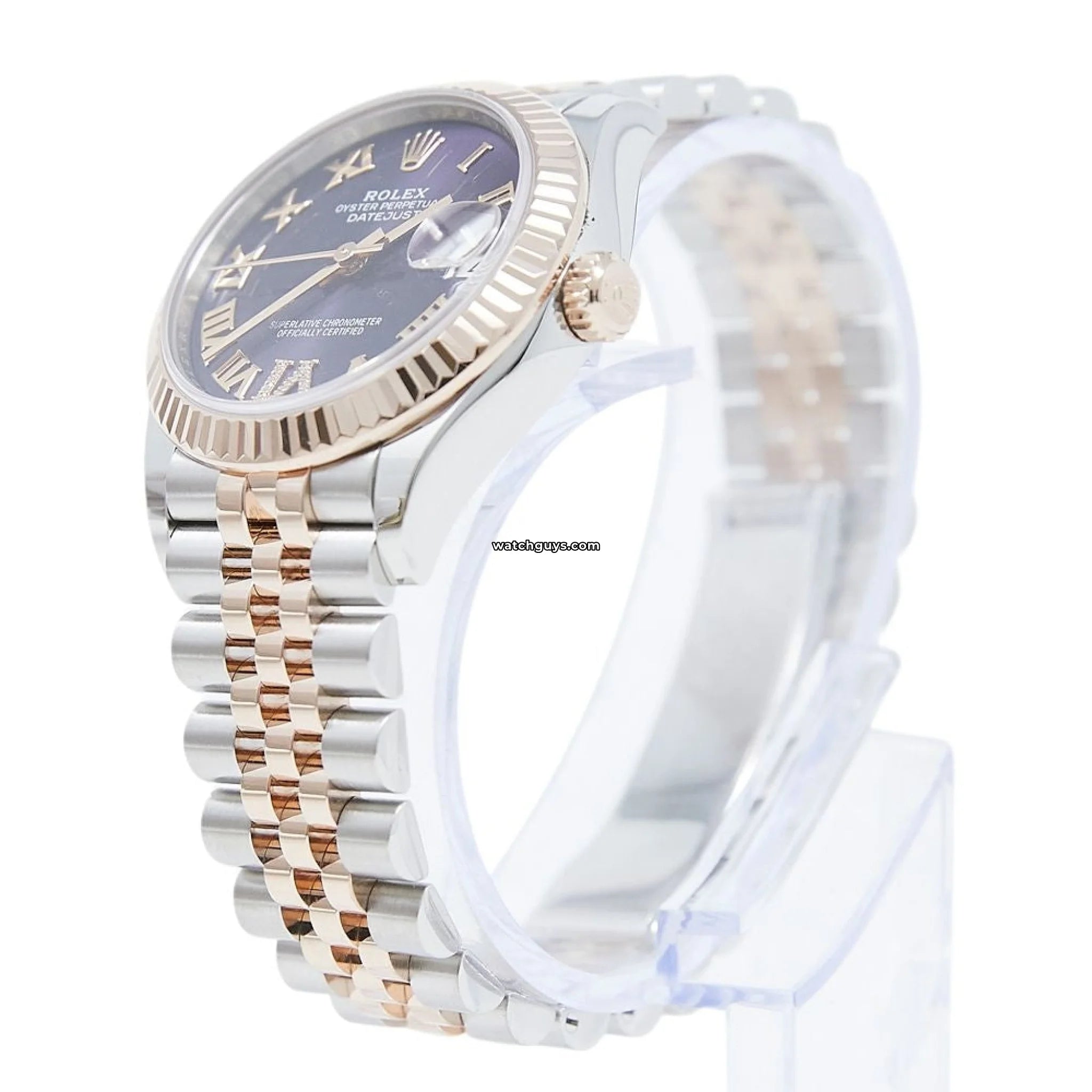 Rolex Datejust 278271 31mm Women's Watch - Purple Dial, Jubilee Bracelet, Stainless Steel & 18k Everose Gold | Luxury Dress Watch for Business, Parties & Special Occasions