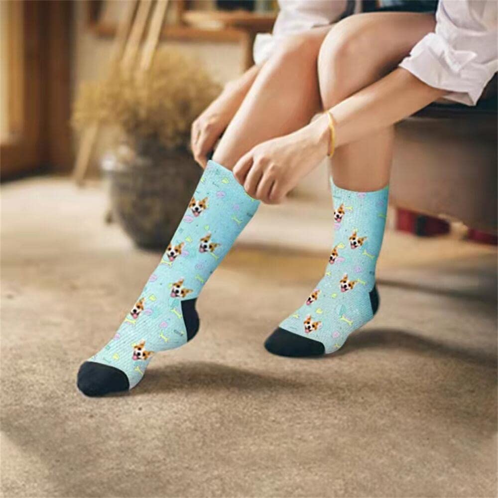 Custom Photo Socks for Men & Women - Personalized Pet Face Socks with Your Dog or Cat Picture - Great for Gifts, Parties & Unique Fashion Statements