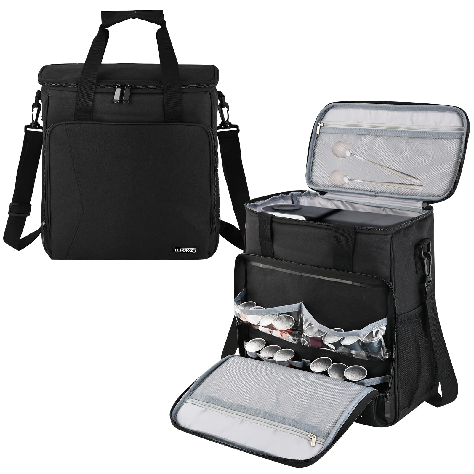 Portable Travel Coffee Maker Carrying Bag for Keurig K-Mini & K-Mini Plus - Compact Single Serve Coffee Machine Storage Case with Adjustable Shoulder Strap (Patented Design) - Perfect for Camping, Office & Road Trips