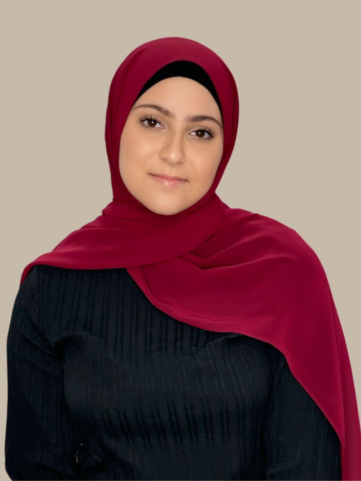 Luxury Chiffon Hijab for Women - Modish Girl Berry Red Scarf - Perfect for Prayer, Daily Wear & Special Occasions