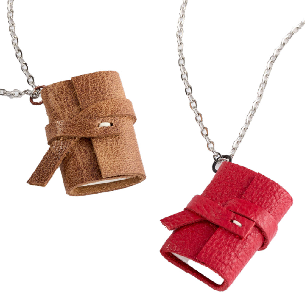 Miniature Leather Book Necklace - Tiny Book Pendant Jewelry for Women - Unique Literary Gift for Book Lovers - Perfect for Reading Enthusiasts & Book Club Gifts