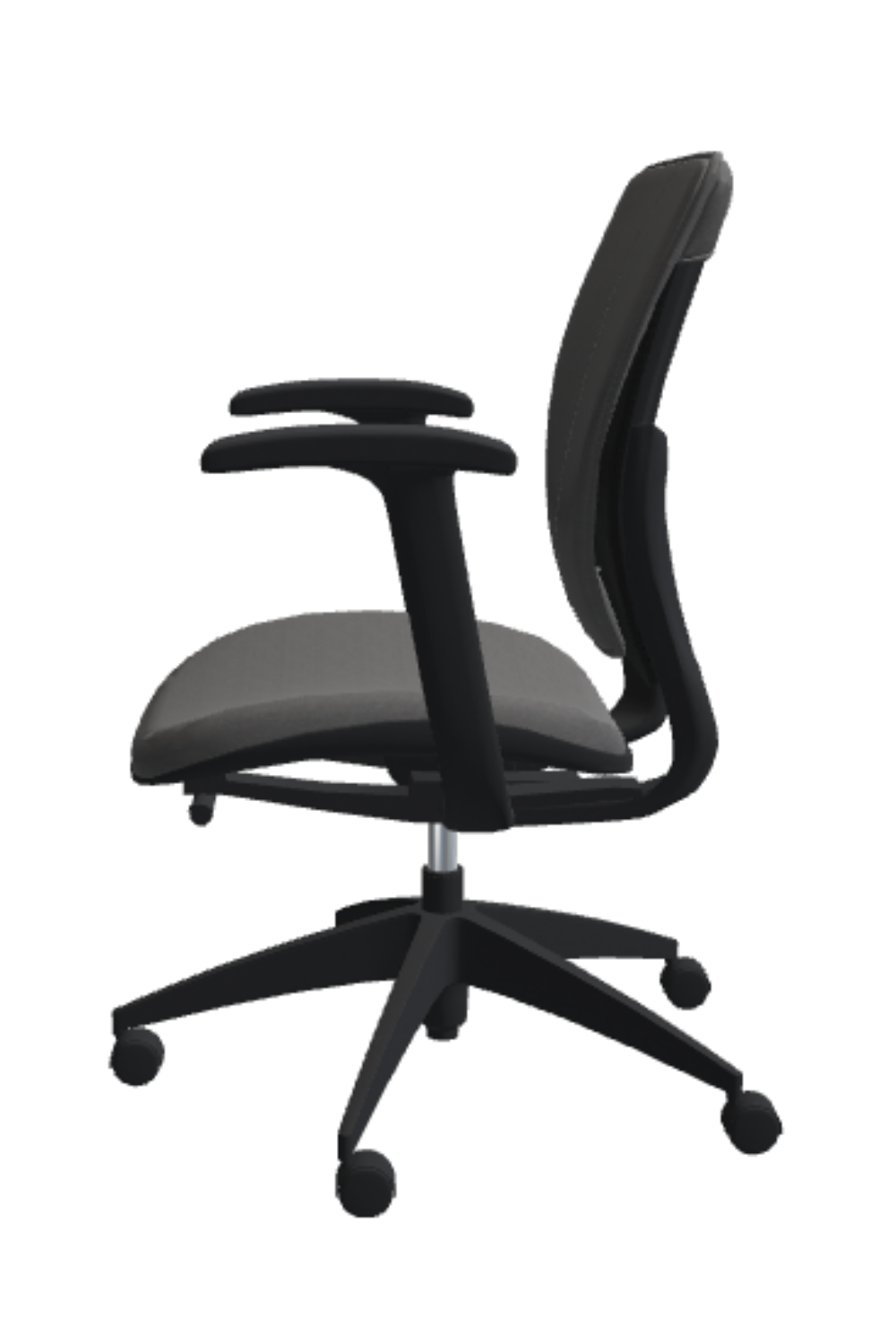 Global Roma Upholstered Medium Posture Back Office Chair with Arms (Model 1908) - Ergonomic Desk Chair for Home & Office Workspace