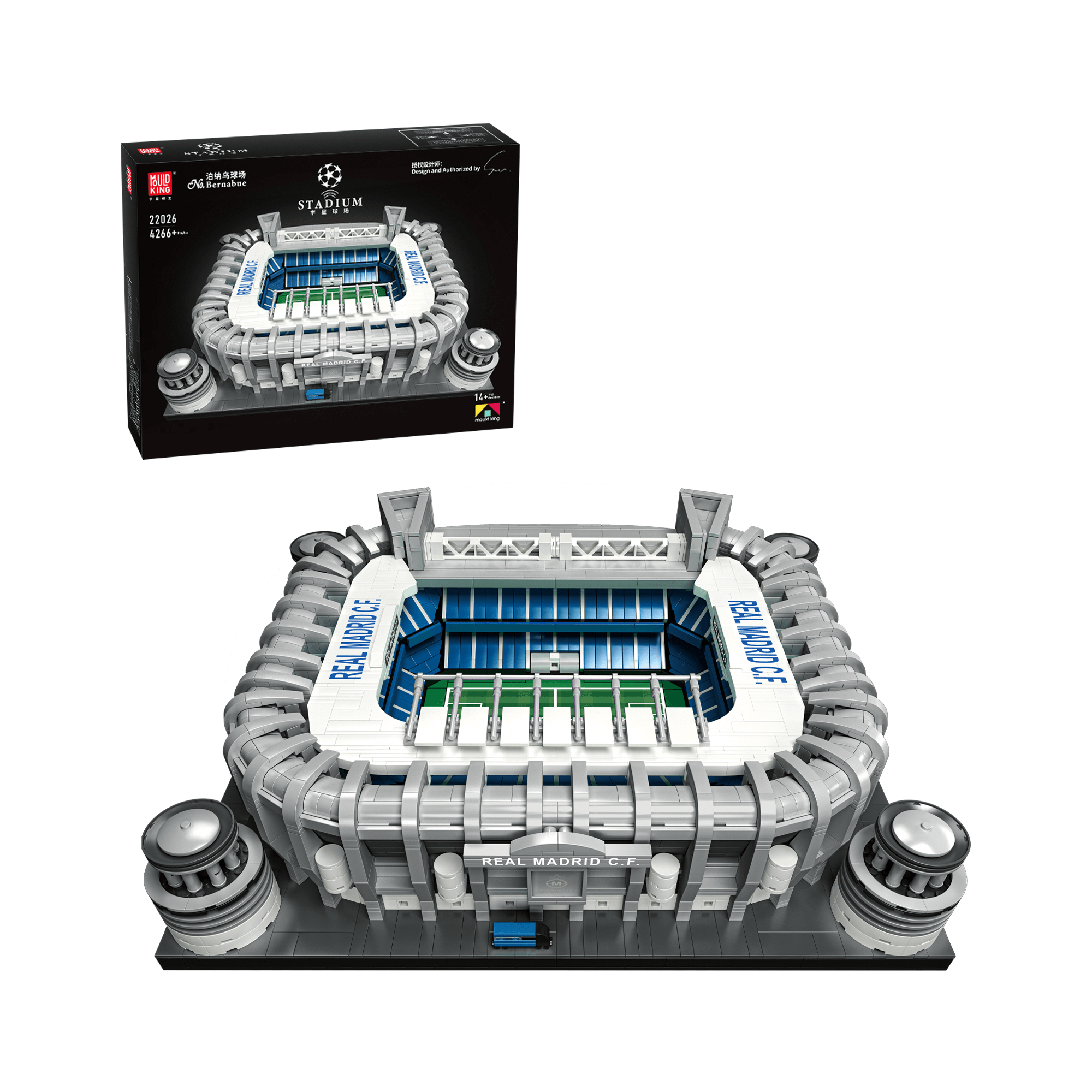 Mould King 22026 Bernabéu Stadium Model Building Set - 4,266 Piece Real Madrid Football Stadium Construction Toy for Adults & Teens | Perfect for Home Decoration, Gift for Soccer Fans & Collectors