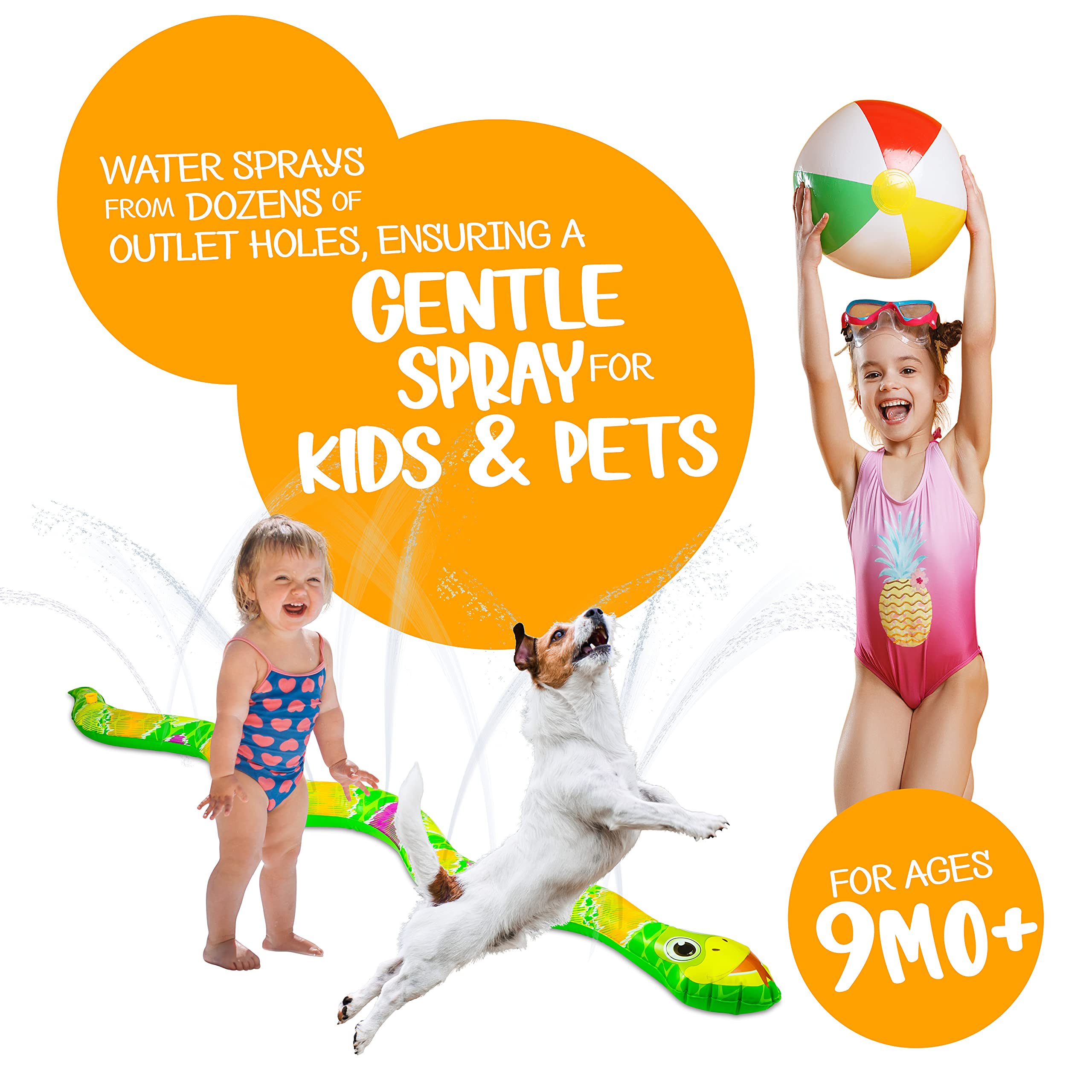 **Best Outdoor Snake Sprinkler for Kids - Summer Water Blast Toy for Toddlers, Boys & Girls - Inflatable Backyard Water Park for Fun Outdoor Play**    *(Perfect for Birthday Parties, Poolside Fun, and Summer Backyard Activities!)*