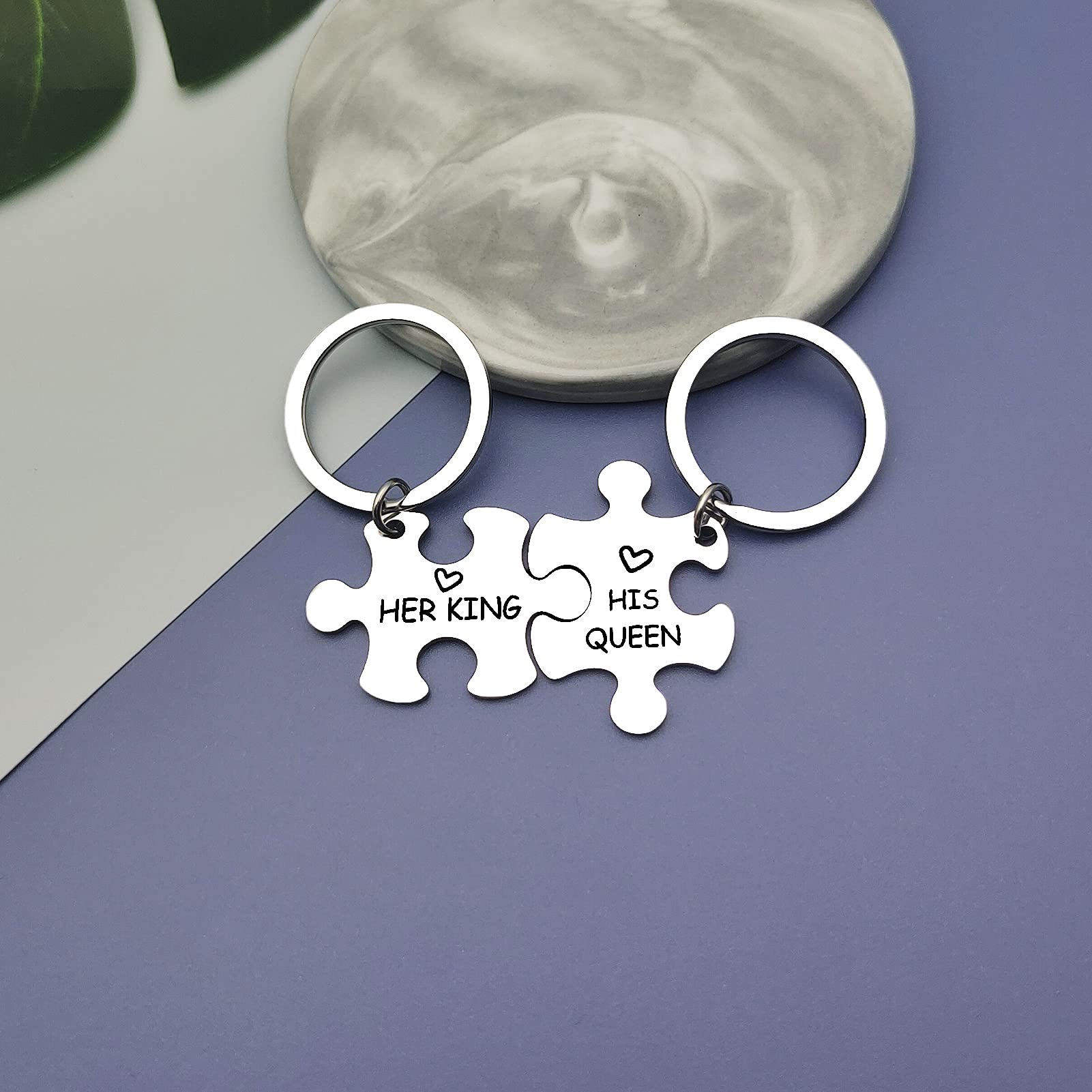 His & Her Couple Keychain Set - Anniversary, Wedding, Valentine's Gift for Couples - Perfect for Romantic Occasions