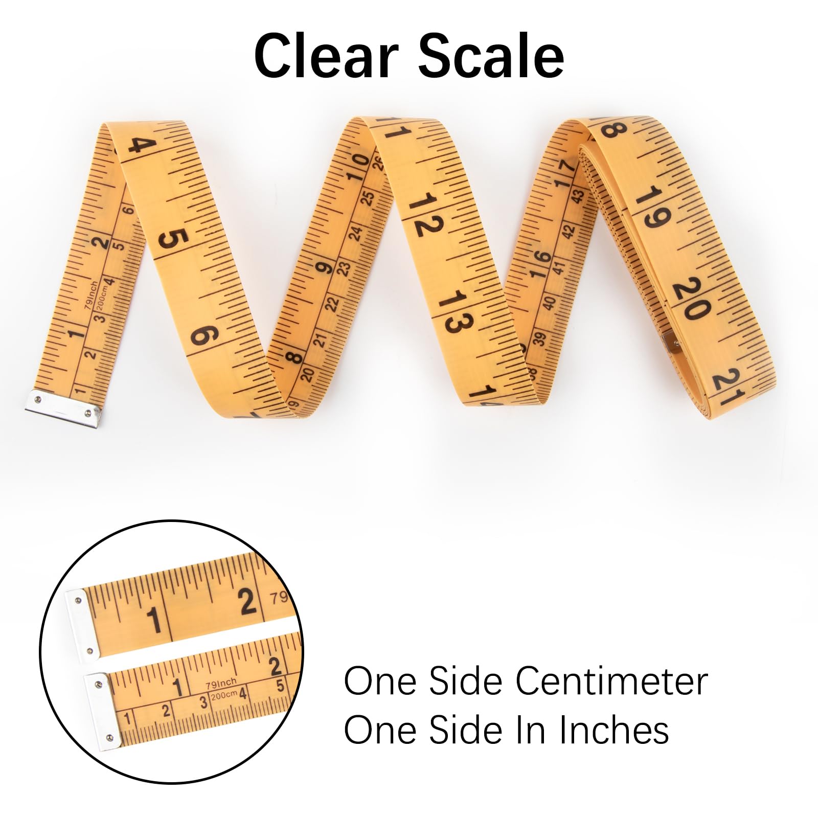 REIDEA 79 Inch Soft Measuring Tape for Body & Fabric - Dual Scale Flexible Sewing Ruler for Weight Loss, Tailoring & DIY Crafts | Waist, Hip & Clothing Measurement Tool | Perfect for Home Sewing, Fitness Tracking, Craft Projects & Quilting | Ideal for Dressmakers, Tailors & Fitness Enthusiasts | Great for Body Measurements, Sewing Projects, Fitness Goals & DIY Fashion Design