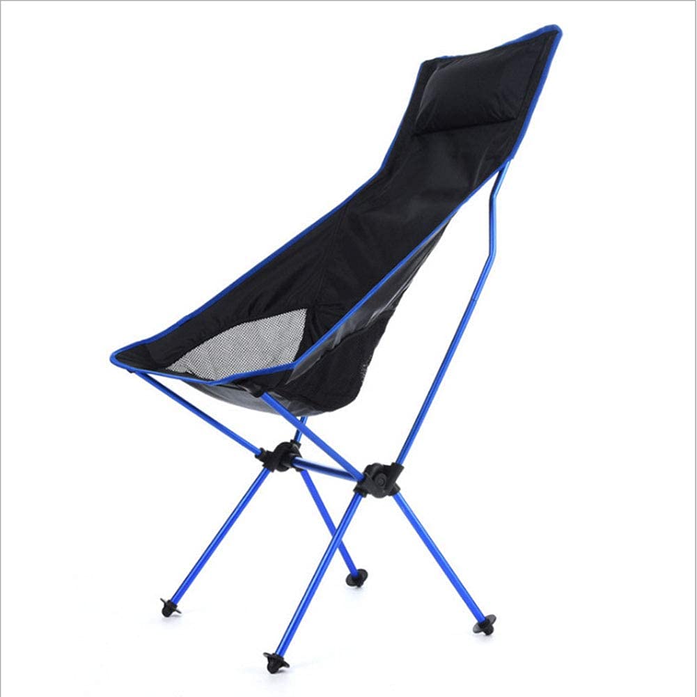 KAUTO Folding High Back Camping Chair with Headrest - Portable Compact Outdoor Chair for Camping, Travel, Picnic, Festival, Hiking & Backpacking - Perfect for Beach, Backyard, Concert and Tailgating
