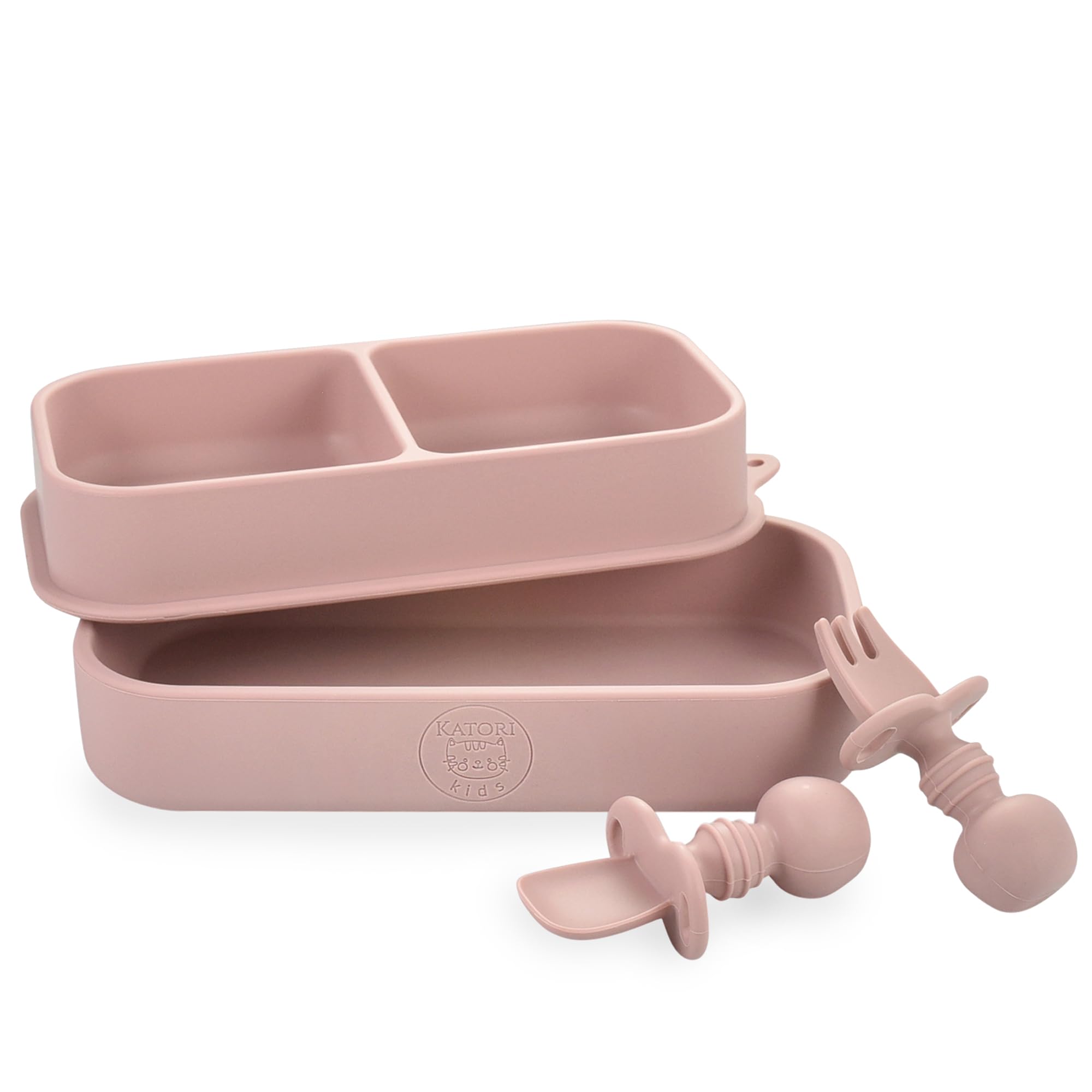KATORI KIDS 5-Piece Silicone Suction Plate Set for Babies & Toddlers | Non-Slip Travel Feeding Bowl with Portable Storage Bag | BPA-Free Baby Dish for Home, Restaurant & Airplane Travel | Perfect Toddler Mealtime Essentials