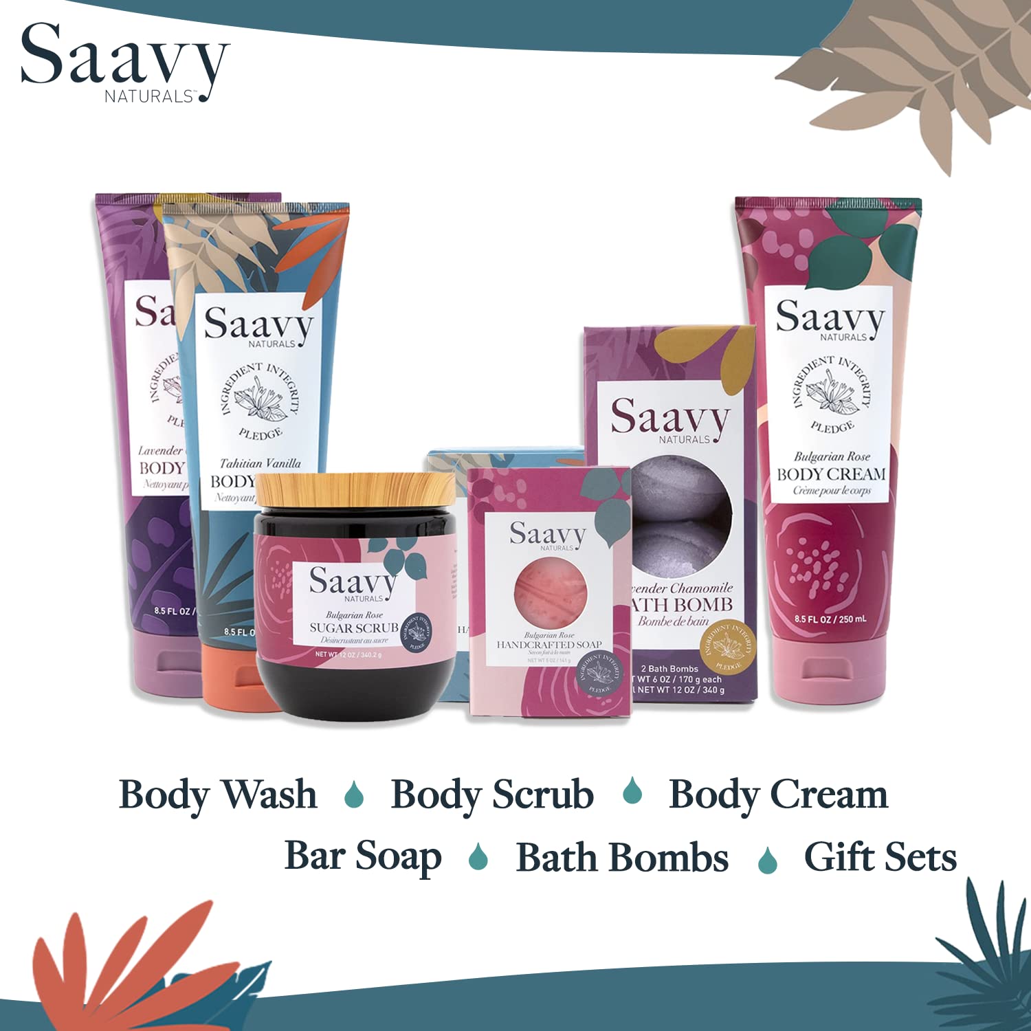 Saavy Naturals Lavender Chamomile Bath Bombs - 6oz Each, 2 Pack - Moisturizing Foaming Fizz Bubbles for Relaxation & Stress Relief - Perfect Gift for Women & Kids - Spa Day, Self Care & Aromatherapy at Home