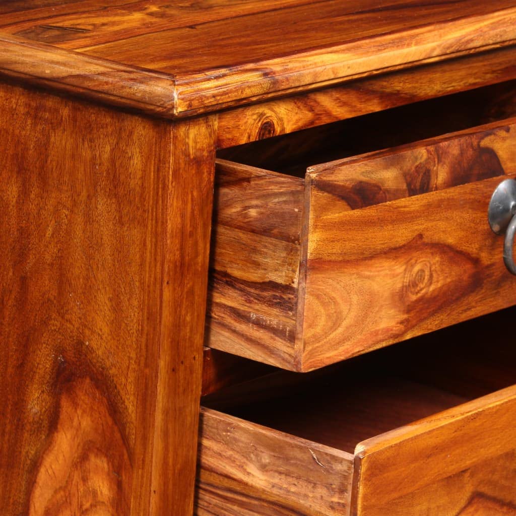 Farmhouse Style Solid Sheesham Wood TV Stand with Storage - Entertainment Center & Media Console for Living Room - Perfect for Home Theater Setup & Cozy Living Spaces