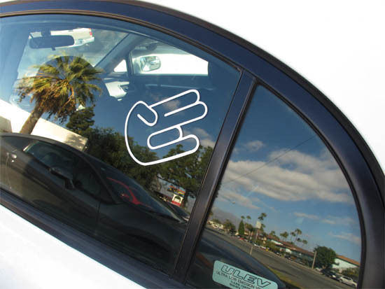 2 Pack JDM SHOCKER HAND Logo Car Window Decals - High Quality Vinyl Stickers for Import & Drift Cars - Perfect for Car Enthusiasts & Street Racing Fans