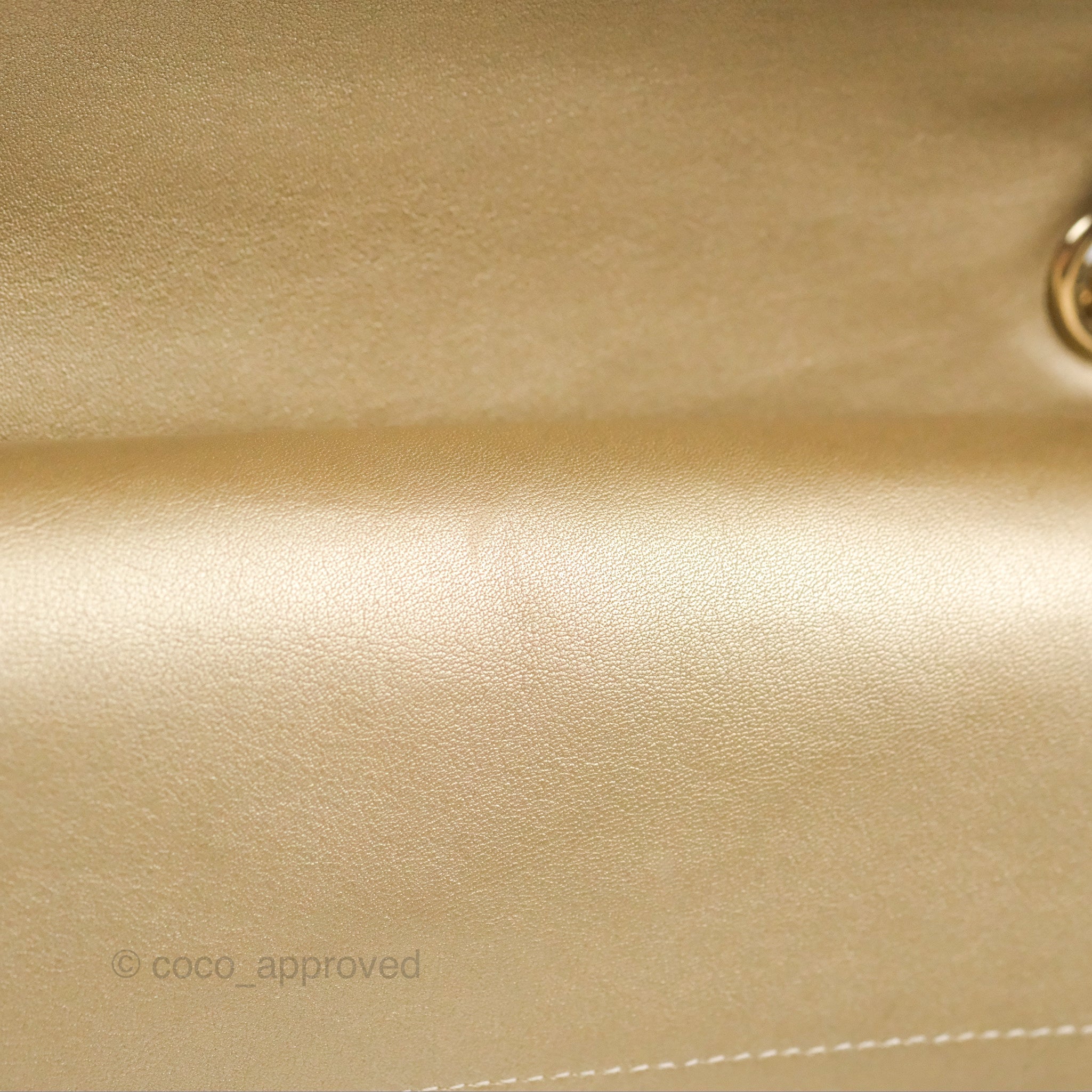 Chanel Medium Classic Double Flap Bag in Metallic Gold Lambskin with Gold Hardware - Luxury Designer Handbag for Women, Perfect for Parties, Date Nights & Special Occasions