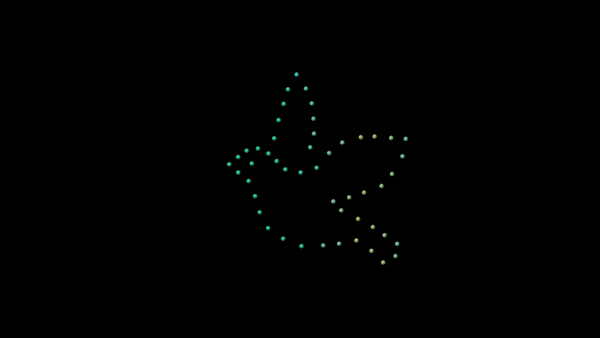 50 Drones with Flying Bird Animation - Perfect for Aerial Photography, Light Shows & Outdoor Events