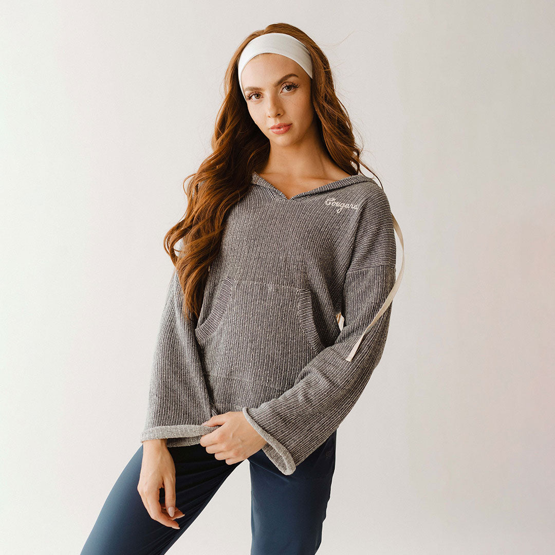 BYU Channel Stripe Pullover Sweatshirt - Navy Blue College Hoodie for Men & Women - Perfect for Game Day, Campus Wear & Casual Outfits