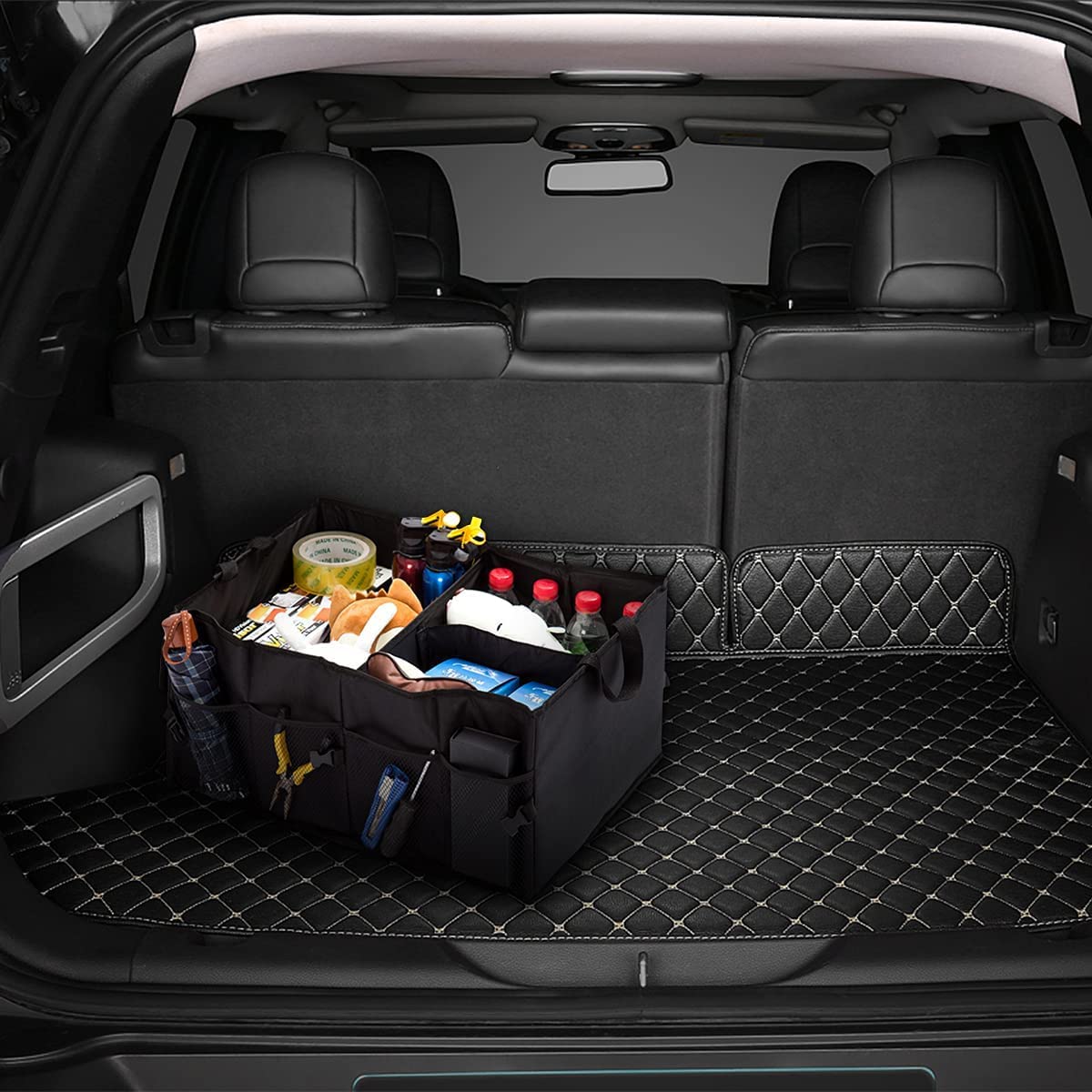 Collapsible Car Trunk Organizer & Storage Box - Large Capacity 22x15x10 Inch - Vehicle Cargo Organizer for Cars, SUVs, Trucks | Perfect for Road Trips, Grocery Shopping & Daily Commute