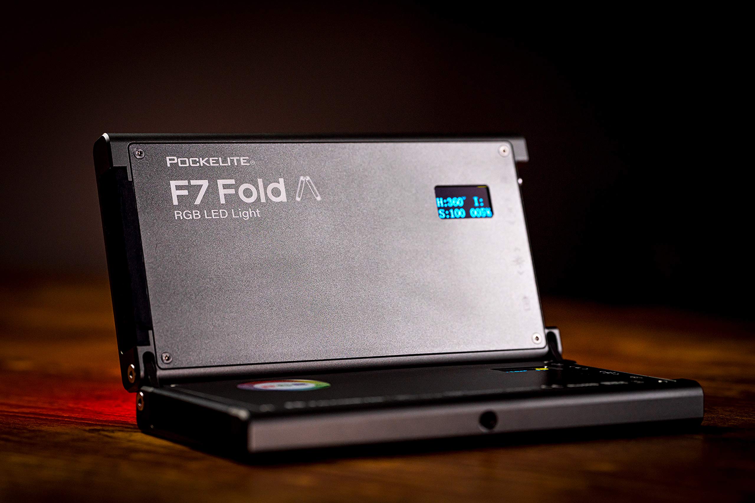 Falcon Eyes F7 Fold 24W RGB LED Light Panel with Honeycomb Grid & Softbox - 20 Scene Effects, Magnetic Adsorption, Color Picker, Built-in Battery, Smartphone Control for Photography, Videography & Live Streaming