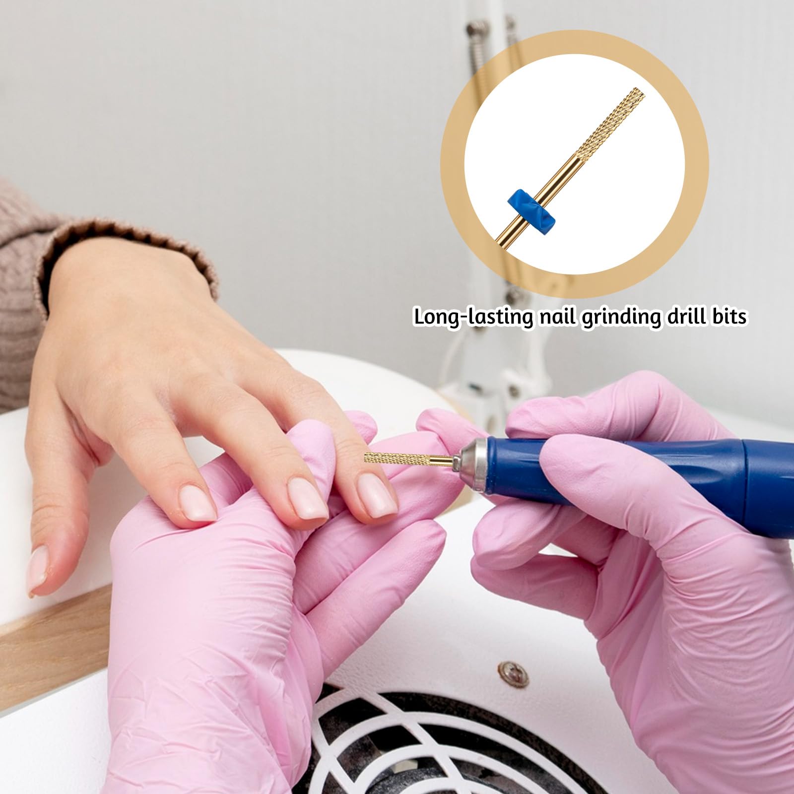 2 Pcs Professional Carbide Nail Drill Bits Set - Nail Buffer, Cuticle Remover & Nail Prep File for Electric Nail Drill | Perfect for Manicure, Pedicure & Nail Salon Use
