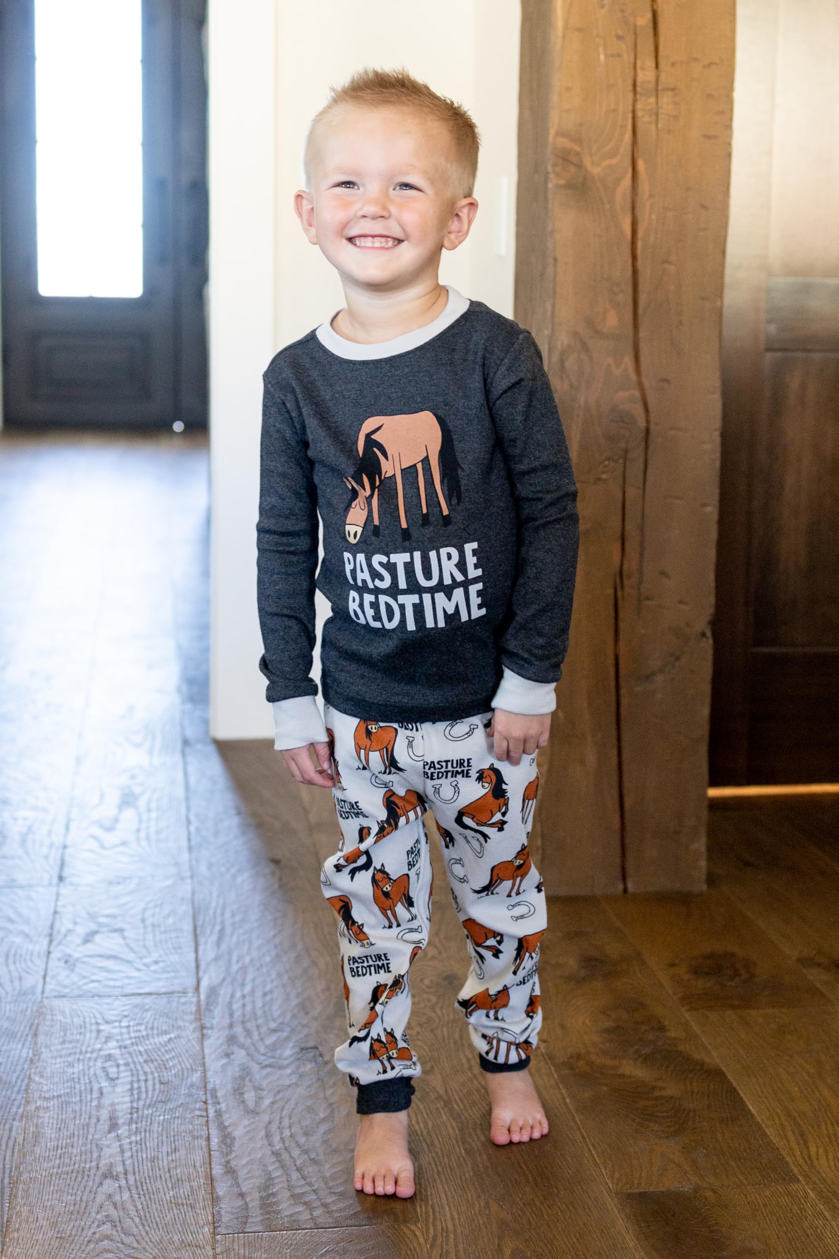 Lazy One Warm Long-Sleeve Pajama Sets for Girls & Boys - Funny Kids' Pajamas | Cozy & Comfortable Sleepwear for Winter Nights & Family Movie Time