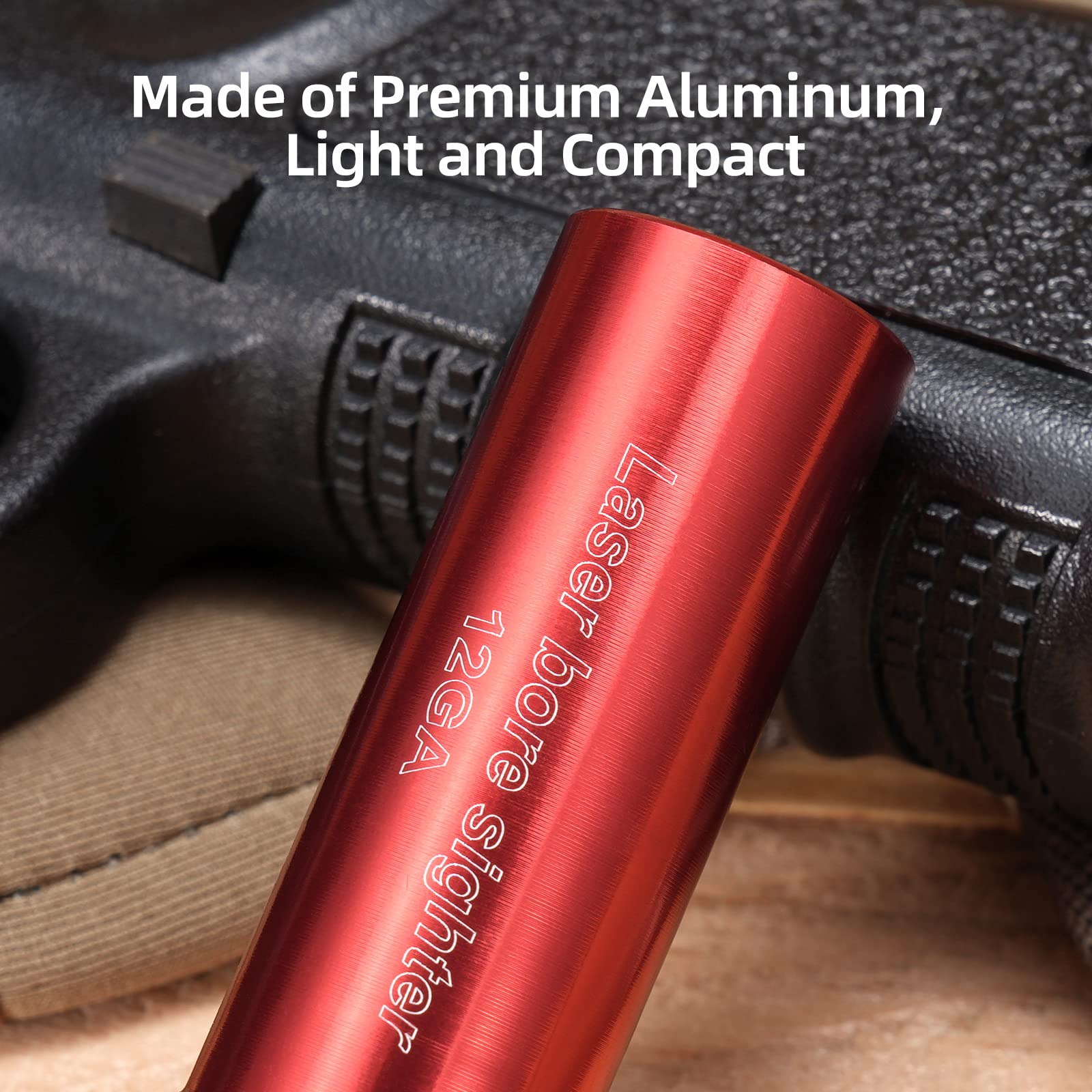 EZshoot Laser Bore Sight for 12 Gauge - Red Dot Boresighter with 2 Sets of Batteries - Perfect for Rifle & Shotgun Sight Alignment at Home or Range