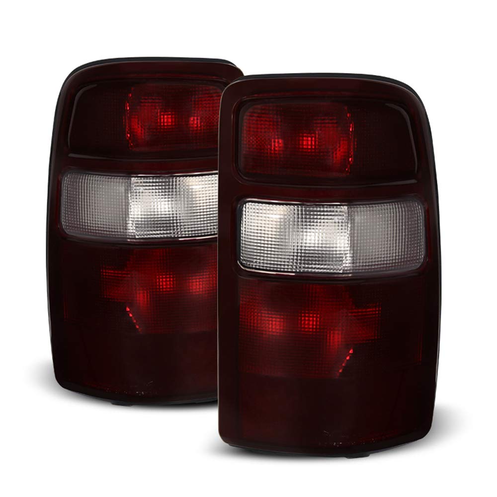 ACANII Red Smoke LED Tail Lights Replacement for 2000-2006 Chevy Suburban Tahoe Yukon - Upgrade Your Ride with Stylish Aftermarket Lights for Night Driving & Car Shows