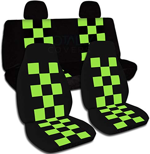 Black and Lime Green Checkers