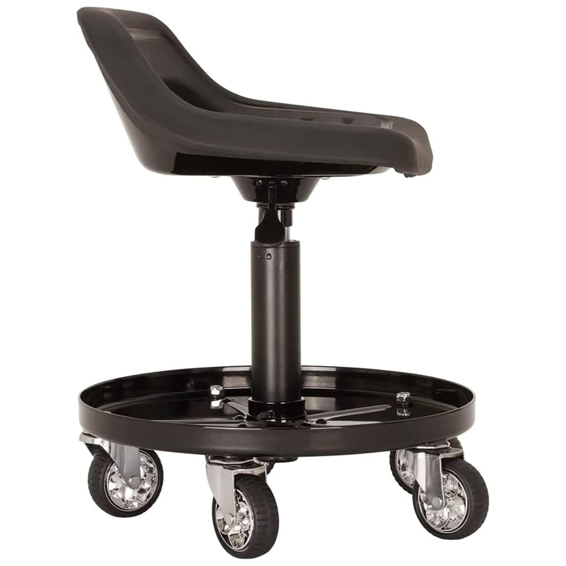 AFF Viking Rolling Shop Stool with Tool Tray - Heavy Duty 300 lbs Capacity Garage Stool on Wheels for Mechanics - Ergonomic Padded Seat - Multiple Styles - Perfect for Auto Repair, Workshop & Industrial Use