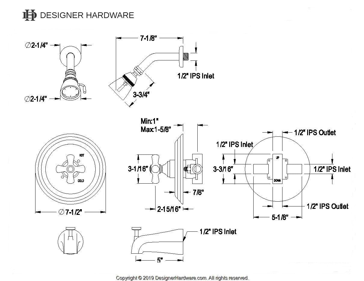 Duchess Single Handle Pressure Balanced Tub and Shower Faucet - Chrome Finish for Bathroom & Shower Installation - Perfect for Modern Homes and Renovations