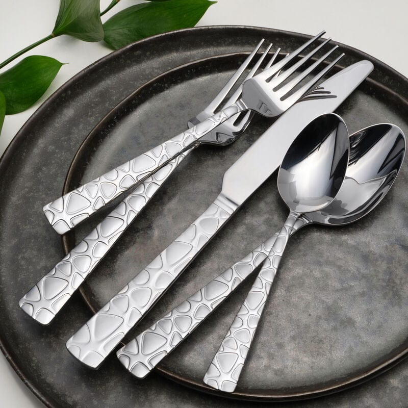 Premium Tilly 20-Piece Stainless Steel Flatware Set - Service for 4 - Elegant Silverware for Dining, Kitchen & Entertaining - Dishwasher Safe Cutlery Set for Everyday Use & Special Occasions
