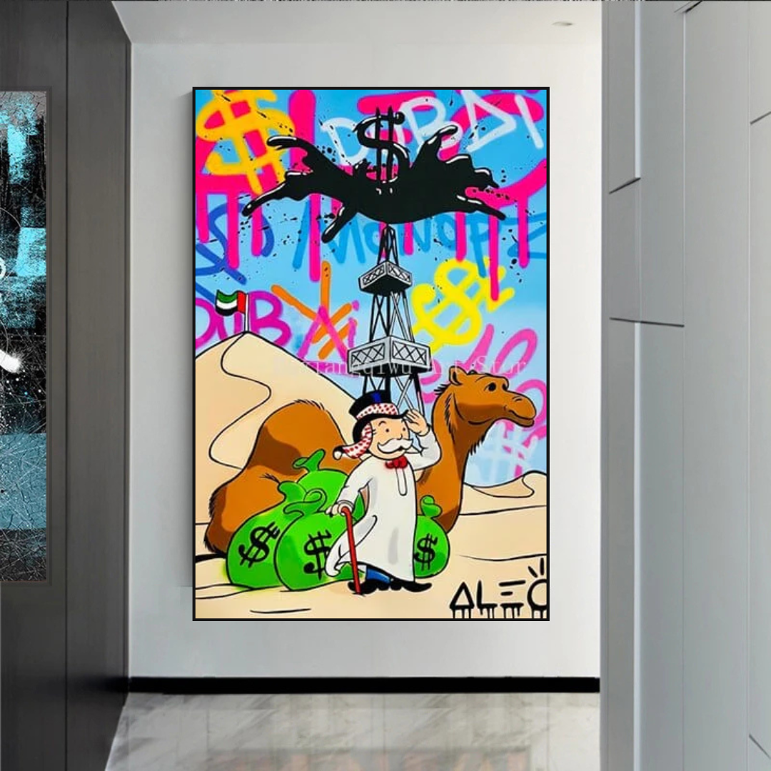 Alec Monopoly Art: Exclusive Oil Millionaire Painting - Perfect for Home Decor, Office & Art Collection