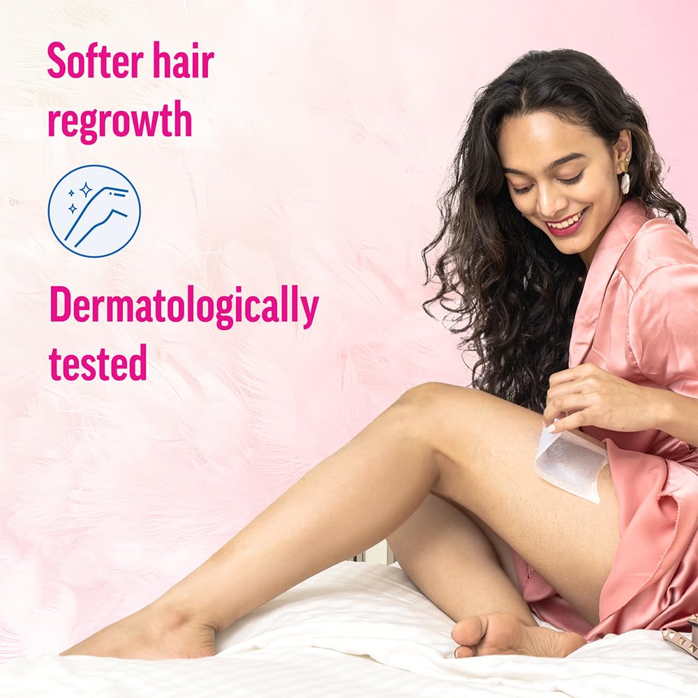 Veet Half Body Waxing Kit for Dry Skin - 8 Wax Strips, Hair Removal for Women, 1 Count | Smooth Legs, Arms & Underarms at Home