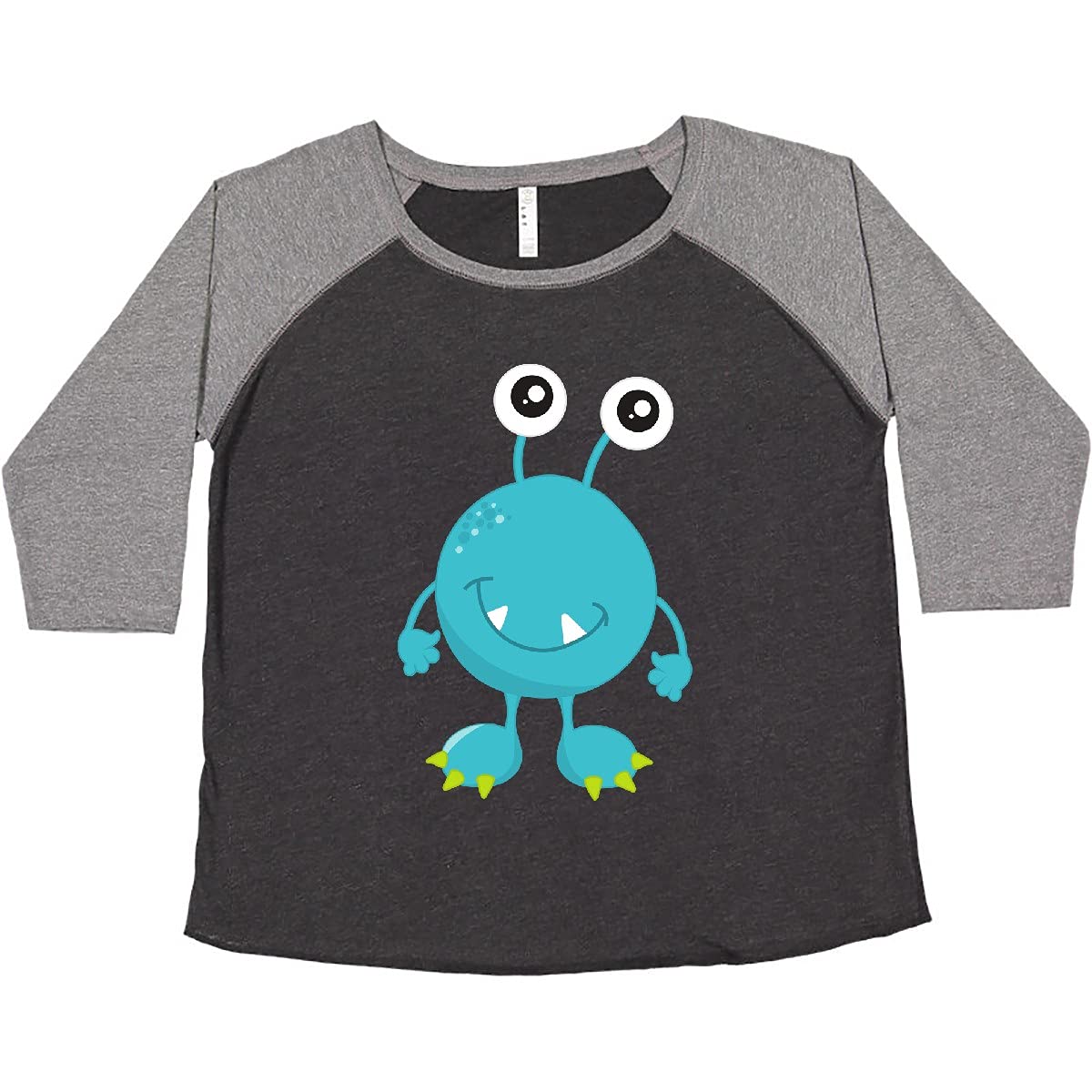 Inktastic Cute Monster Graphic Tee - Funny Blue Monster Design Women's Plus Size T-Shirt - Casual Wear, Gift for Monster Lovers, Halloween Costume Idea