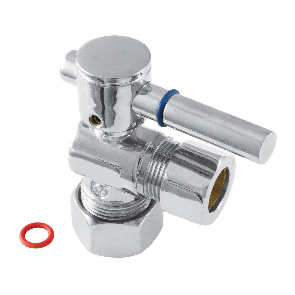 Kingston Brass CC54402DL 5/8 OD Comp X 1/2 OD Comp Angle Stop Valve, Polished Brass