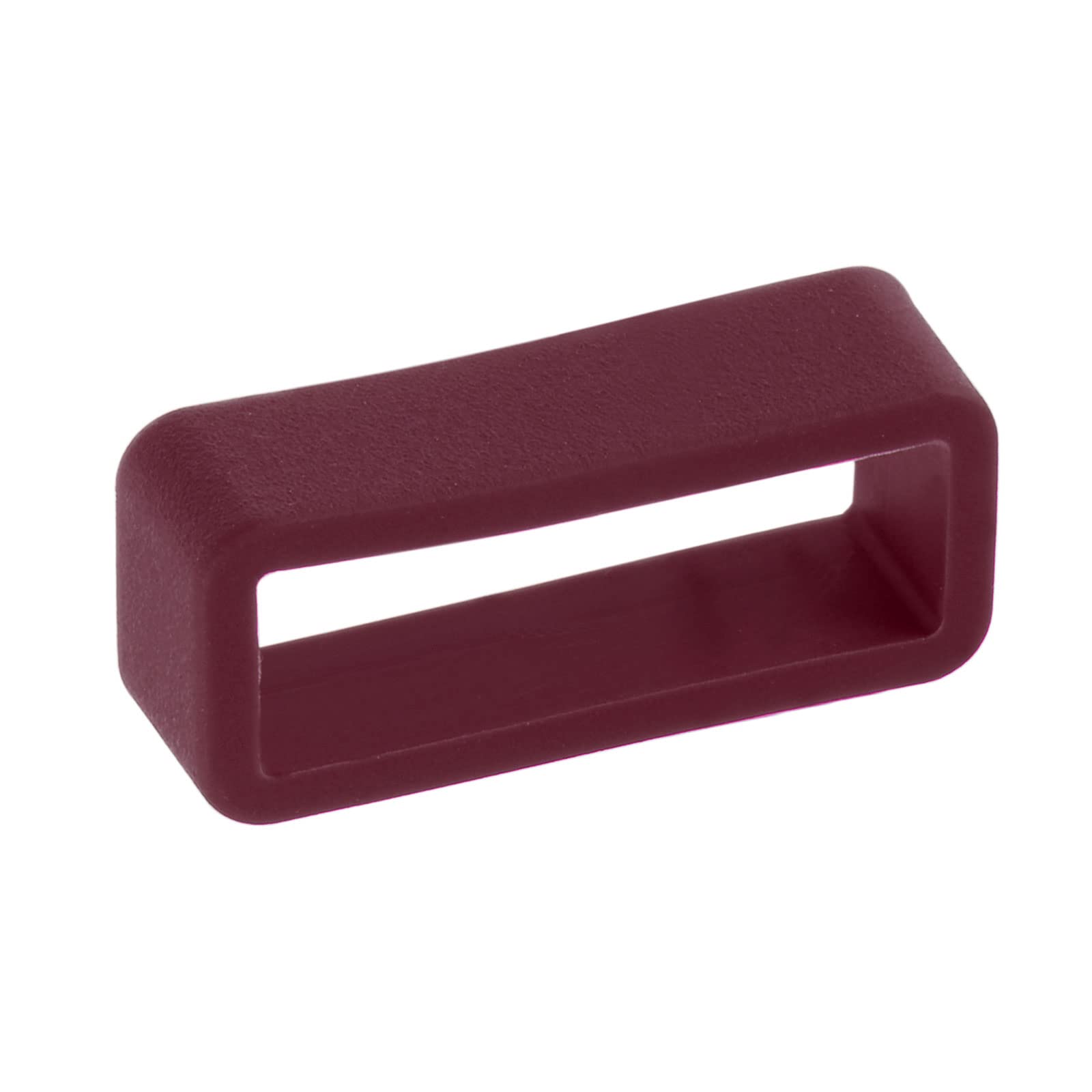 uxcell 19mm Wine Red Silicone Watch Band Loops - 4 Pcs for Secure Fit