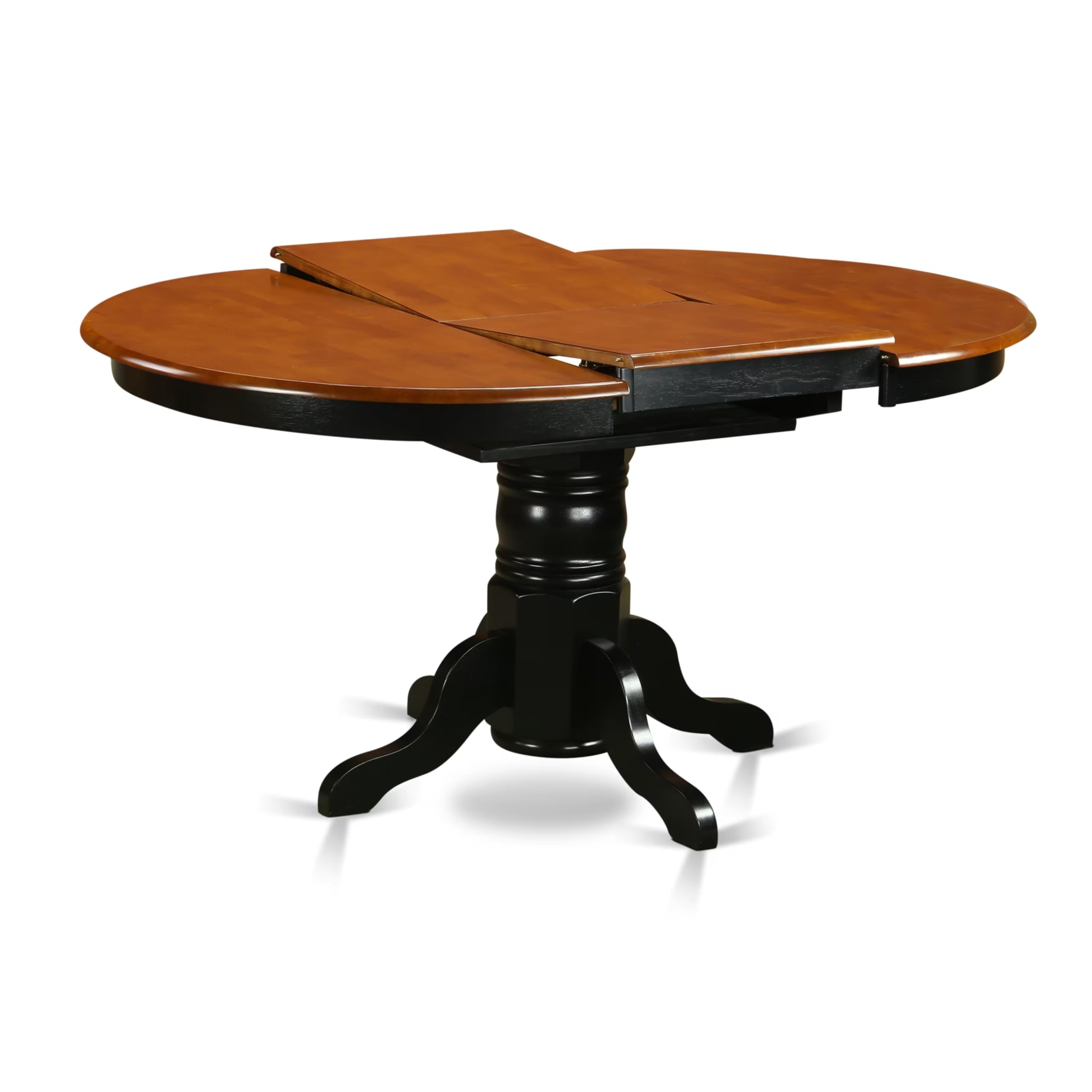 East West Furniture AVPF7-BCH-W 7-Piece Kitchen Dining Set with Oval Table (42x60 Inch) & 6 Chairs - Black & Cherry Finish | Perfect for Small Spaces, Breakfast Nooks & Family Gatherings