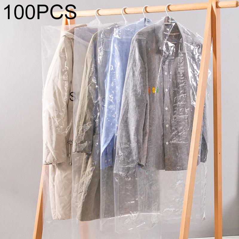 100 Pack Disposable Dust Bags 60x130cm - Thick PE Material, Transparent Vacuum Cleaner Bags for Home Cleaning & Storage Organization