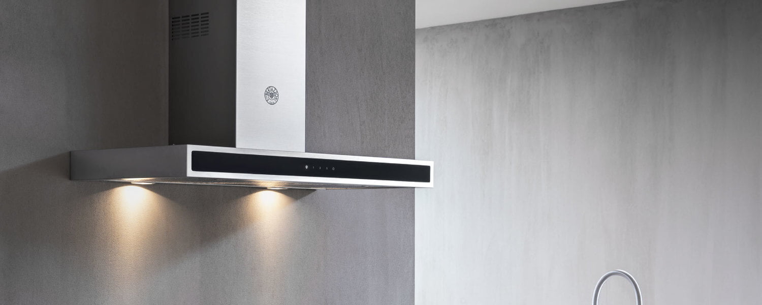 Bertazzoni KG30X 30-Inch Stainless Steel Wall Mount Range Hood with Glass Front & 600 CFM Motor - Perfect for Modern Kitchens & Open-Concept Homes