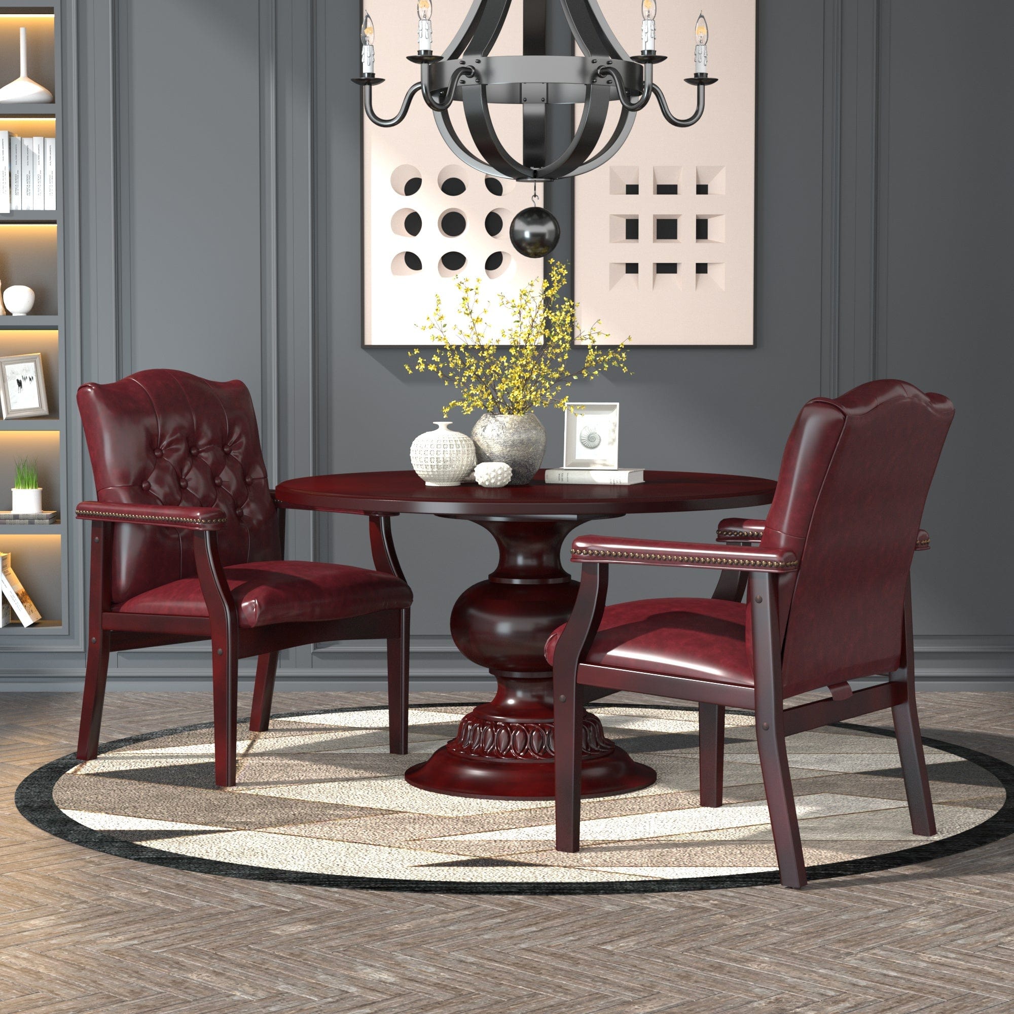Boss Traditional Hardwood Frame Visitor Chair [B959] - Elegant Office Reception Seating for Guests & Waiting Areas