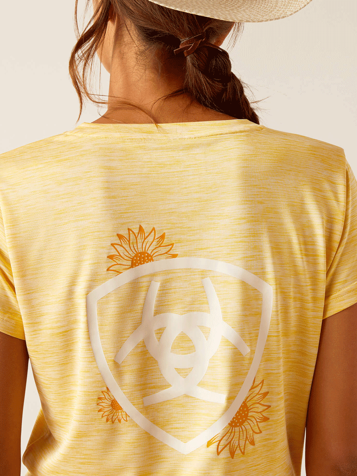 Ariat Women's Laguna Logo Top in Jojoba Yellow - Comfortable & Stylish Casual Shirt for Outdoor Activities & Everyday Wear