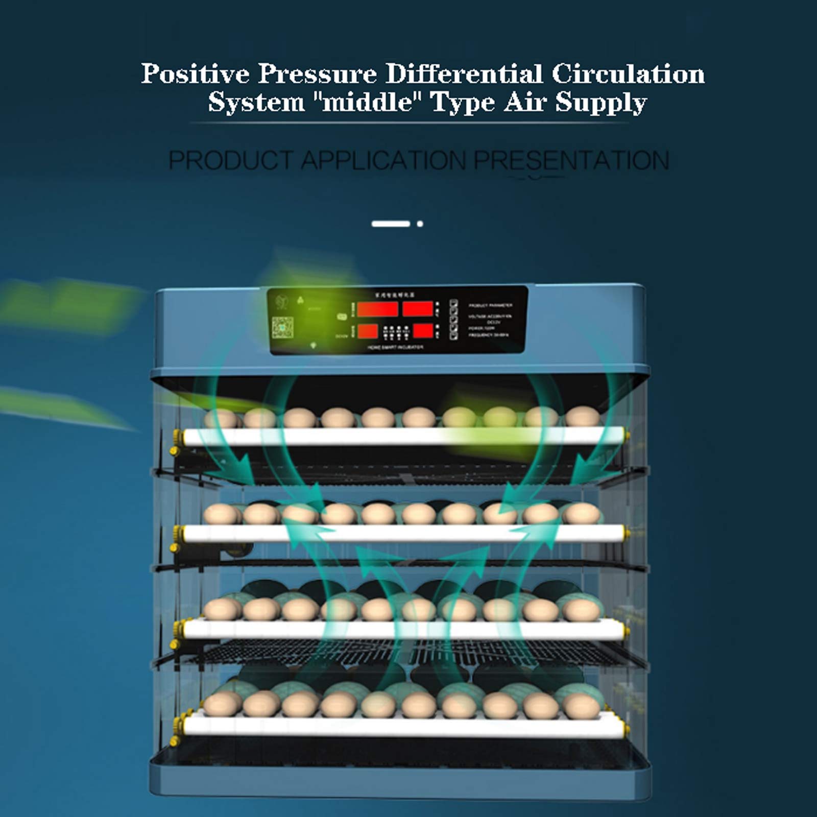 Automatic Egg Incubator with Turner for Hatching Chicken, Turkey, Goose & Quail Eggs - Perfect for Poultry Farming, Backyard Hatcheries & Homesteading