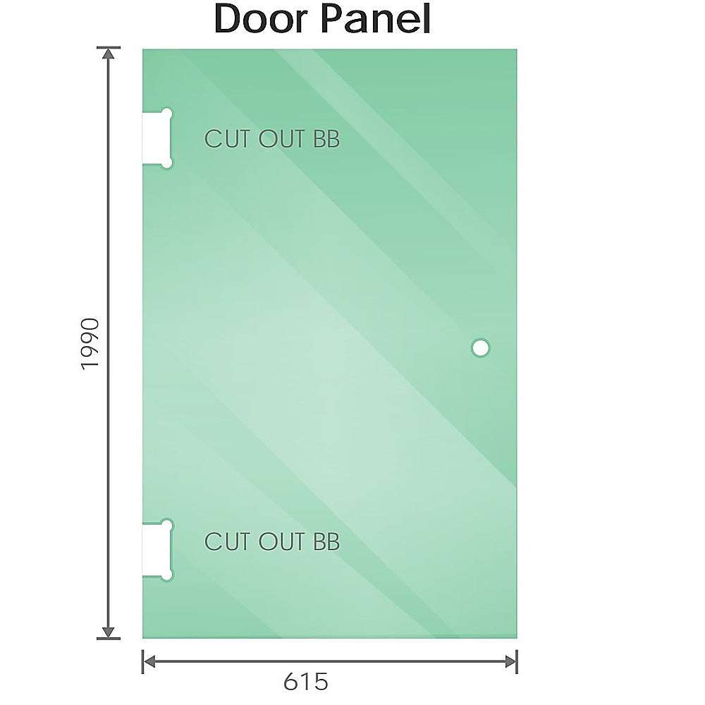 Frameless Diamond Shower Screen 100cm - Black Brackets & Stainless Steel Hinges with Square Double Pull Handle - Perfect for Modern Bathroom & Spa Style Showers