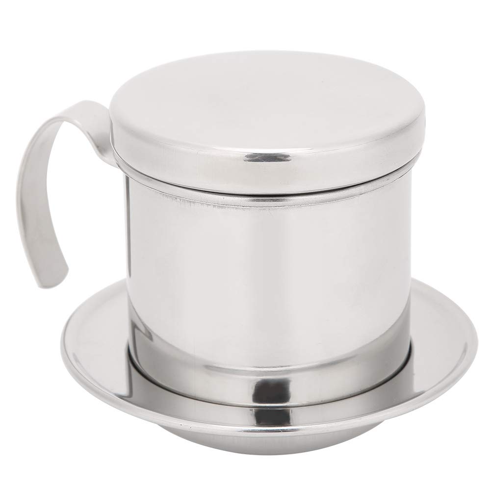 Premium Vietnamese Drip Coffee Maker with Fine Mesh Filter - Authentic Phin Coffee Brewer for Rich Flavor - Perfect Gift for Baristas & Coffee Enthusiasts (Bright Silver) - Ideal for Home, Office, Camping & Vietnamese Coffee Lovers