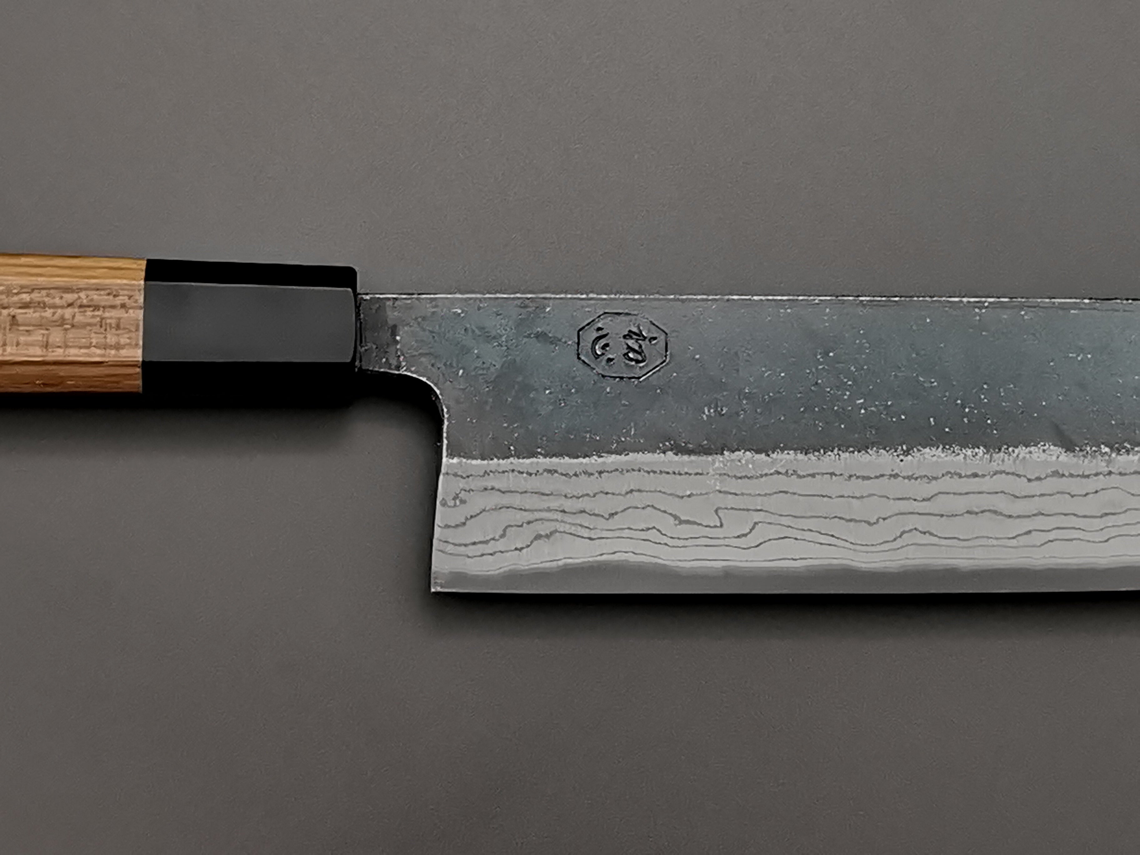 Hatsukokoro Kumokage Blue #2 Nakiri Japanese Vegetable Knife - Premium Carbon Steel Blade for Professional Chefs & Home Cooking, Perfect for Slicing Vegetables & Herbs