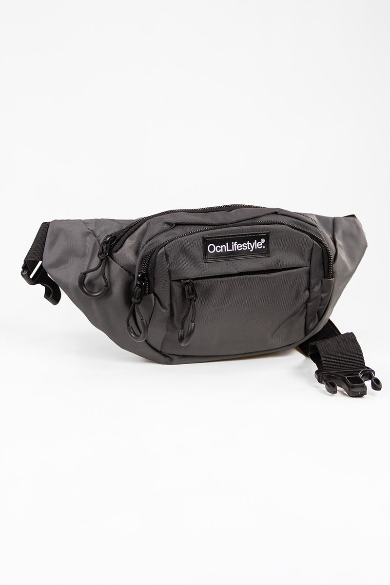 Ocn Pot Grey Waist Bag - Stylish & Functional Fanny Pack for Outdoor Activities, Travel, and Daily Use