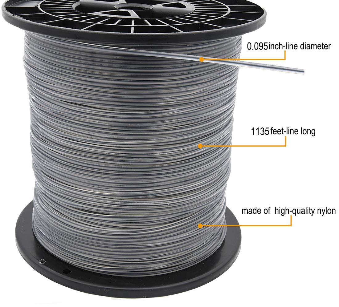 **KAKO .095-Inch Heavy Duty Square Trimmer Line - 1135Ft, 5Lb Commercial Grade Weed Eater String for Most String Trimmers - Perfect for Lawn Care, Landscaping & Professional Use**