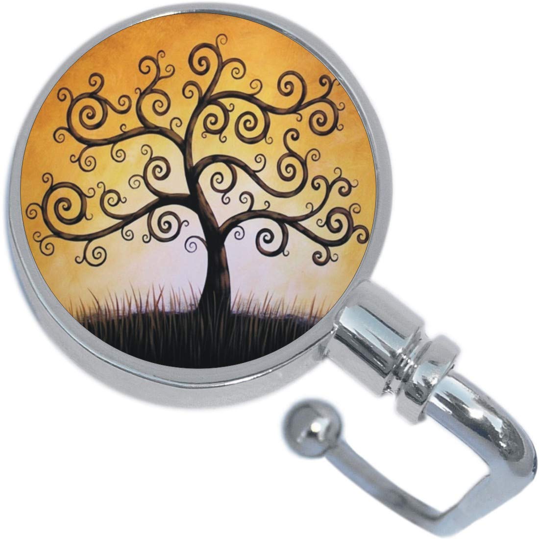 NewCharms Tree of Life Purse Hanger - Elegant Bag Hook for Women's Handbags | Perfect for Restaurants, Bars & Shopping (Gold/Silver)